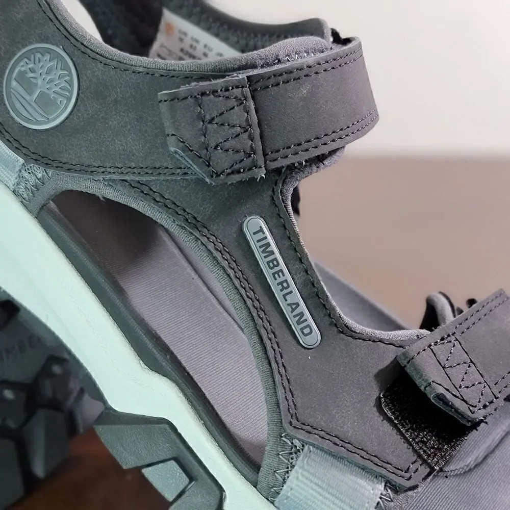 Timberland Garrison Trail Sandals Black Leather Comfort Men's Shoes Boots Gray - Picture 13 of 13
